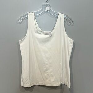 Chico’s White Tank Top Size Large EUC